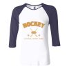 Ladies' Baby Rib Three-QuarterSleeve Contrast Raglan T-Shirt Thumbnail
