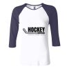 Ladies' Baby Rib Three-QuarterSleeve Contrast Raglan T-Shirt Thumbnail
