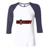 Ladies' Baby Rib Three-QuarterSleeve Contrast Raglan T-Shirt Thumbnail