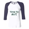 Ladies' Baby Rib Three-QuarterSleeve Contrast Raglan T-Shirt Thumbnail