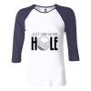Ladies' Baby Rib Three-QuarterSleeve Contrast Raglan T-Shirt Thumbnail