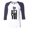 Ladies' Baby Rib Three-QuarterSleeve Contrast Raglan T-Shirt Thumbnail