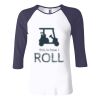 Ladies' Baby Rib Three-QuarterSleeve Contrast Raglan T-Shirt Thumbnail