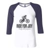 Ladies' Baby Rib Three-QuarterSleeve Contrast Raglan T-Shirt Thumbnail