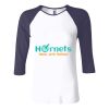 Ladies' Baby Rib Three-QuarterSleeve Contrast Raglan T-Shirt Thumbnail