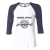 Ladies' Baby Rib Three-QuarterSleeve Contrast Raglan T-Shirt Thumbnail