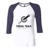 Ladies' Baby Rib Three-QuarterSleeve Contrast Raglan T-Shirt Thumbnail