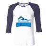Ladies' Baby Rib Three-QuarterSleeve Contrast Raglan T-Shirt Thumbnail