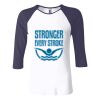 Ladies' Baby Rib Three-QuarterSleeve Contrast Raglan T-Shirt Thumbnail