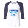 Ladies' Baby Rib Three-QuarterSleeve Contrast Raglan T-Shirt Thumbnail