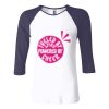 Ladies' Baby Rib Three-QuarterSleeve Contrast Raglan T-Shirt Thumbnail