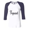 Ladies' Baby Rib Three-QuarterSleeve Contrast Raglan T-Shirt Thumbnail