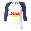 Ladies' Baby Rib Three-QuarterSleeve Contrast Raglan T-Shirt Thumbnail