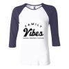 Ladies' Baby Rib Three-QuarterSleeve Contrast Raglan T-Shirt Thumbnail