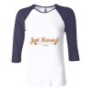 Ladies' Baby Rib Three-QuarterSleeve Contrast Raglan T-Shirt Thumbnail