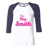 Ladies' Baby Rib Three-QuarterSleeve Contrast Raglan T-Shirt Thumbnail