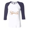 Ladies' Baby Rib Three-QuarterSleeve Contrast Raglan T-Shirt Thumbnail