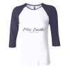 Ladies' Baby Rib Three-QuarterSleeve Contrast Raglan T-Shirt Thumbnail
