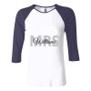Ladies' Baby Rib Three-QuarterSleeve Contrast Raglan T-Shirt Thumbnail