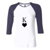 Ladies' Baby Rib Three-QuarterSleeve Contrast Raglan T-Shirt Thumbnail