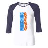 Ladies' Baby Rib Three-QuarterSleeve Contrast Raglan T-Shirt Thumbnail
