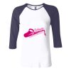 Ladies' Baby Rib Three-QuarterSleeve Contrast Raglan T-Shirt Thumbnail