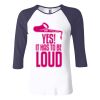 Ladies' Baby Rib Three-QuarterSleeve Contrast Raglan T-Shirt Thumbnail