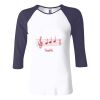 Ladies' Baby Rib Three-QuarterSleeve Contrast Raglan T-Shirt Thumbnail