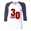 Ladies' Baby Rib Three-QuarterSleeve Contrast Raglan T-Shirt Thumbnail