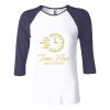 Ladies' Baby Rib Three-QuarterSleeve Contrast Raglan T-Shirt Thumbnail