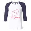 Ladies' Baby Rib Three-QuarterSleeve Contrast Raglan T-Shirt Thumbnail