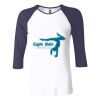 Ladies' Baby Rib Three-QuarterSleeve Contrast Raglan T-Shirt Thumbnail