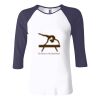Ladies' Baby Rib Three-QuarterSleeve Contrast Raglan T-Shirt Thumbnail