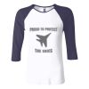 Ladies' Baby Rib Three-QuarterSleeve Contrast Raglan T-Shirt Thumbnail