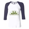 Ladies' Baby Rib Three-QuarterSleeve Contrast Raglan T-Shirt Thumbnail