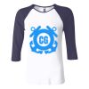 Ladies' Baby Rib Three-QuarterSleeve Contrast Raglan T-Shirt Thumbnail