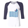Ladies' Baby Rib Three-QuarterSleeve Contrast Raglan T-Shirt Thumbnail
