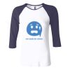 Ladies' Baby Rib Three-QuarterSleeve Contrast Raglan T-Shirt Thumbnail