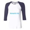 Ladies' Baby Rib Three-QuarterSleeve Contrast Raglan T-Shirt Thumbnail