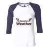 Ladies' Baby Rib Three-QuarterSleeve Contrast Raglan T-Shirt Thumbnail